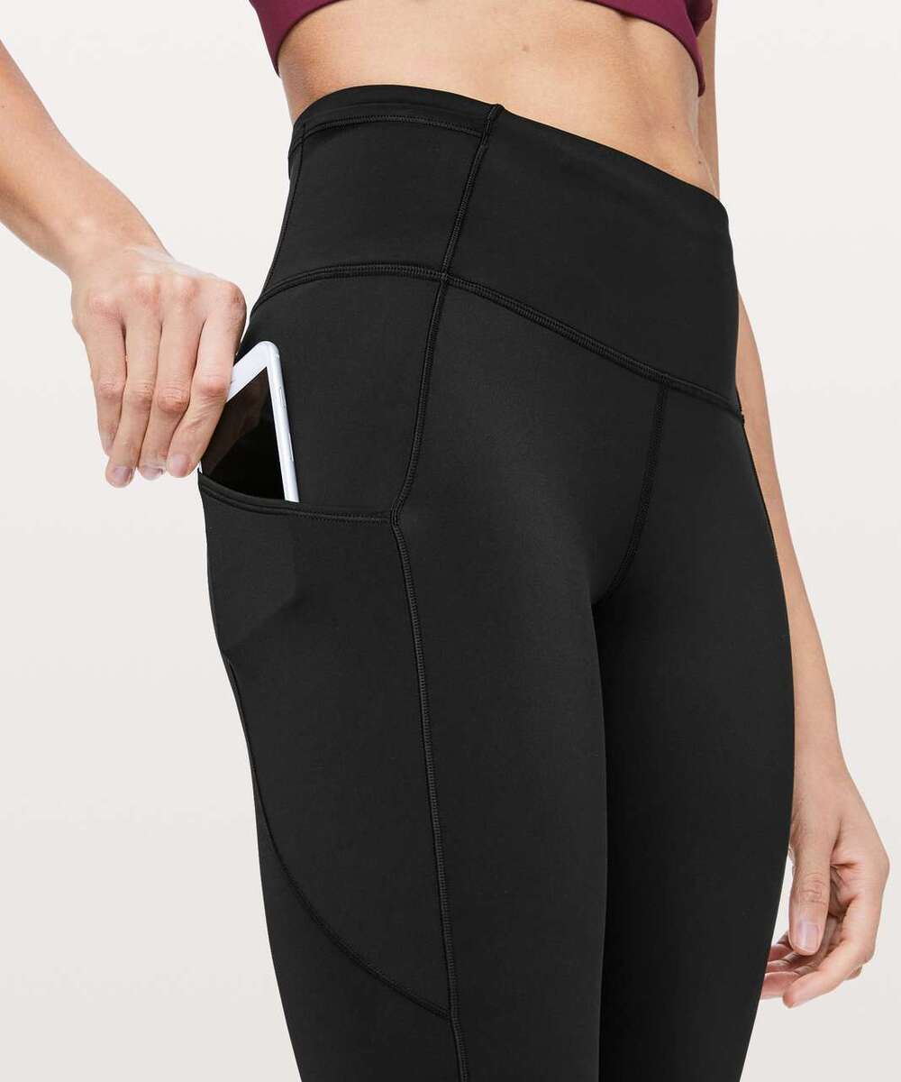 Lululemon Fast & Free 7/8 Tight II *Non-Reflective Nulux 25" Black SZ 18